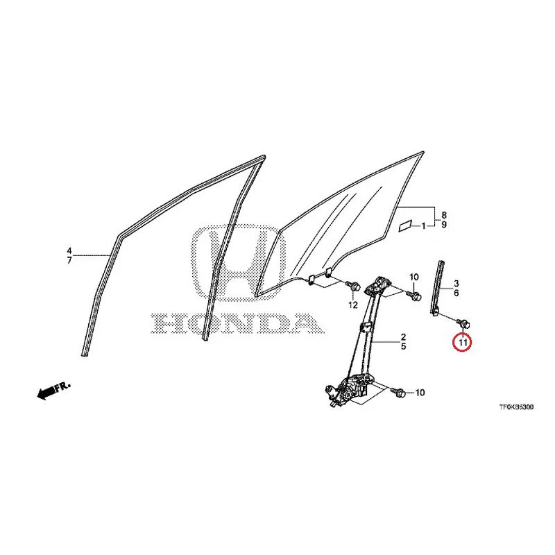 [NEW] JDM HONDA FIT GE8 2012 Front Door Glass/Regulator GENUINE OEM - Image 14