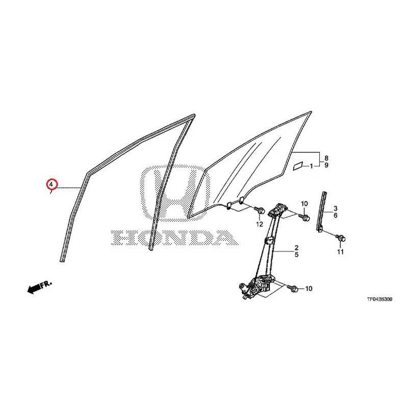 [NEW] JDM HONDA FIT GE8 2012 Front Door Glass/Regulator GENUINE OEM - Image 5