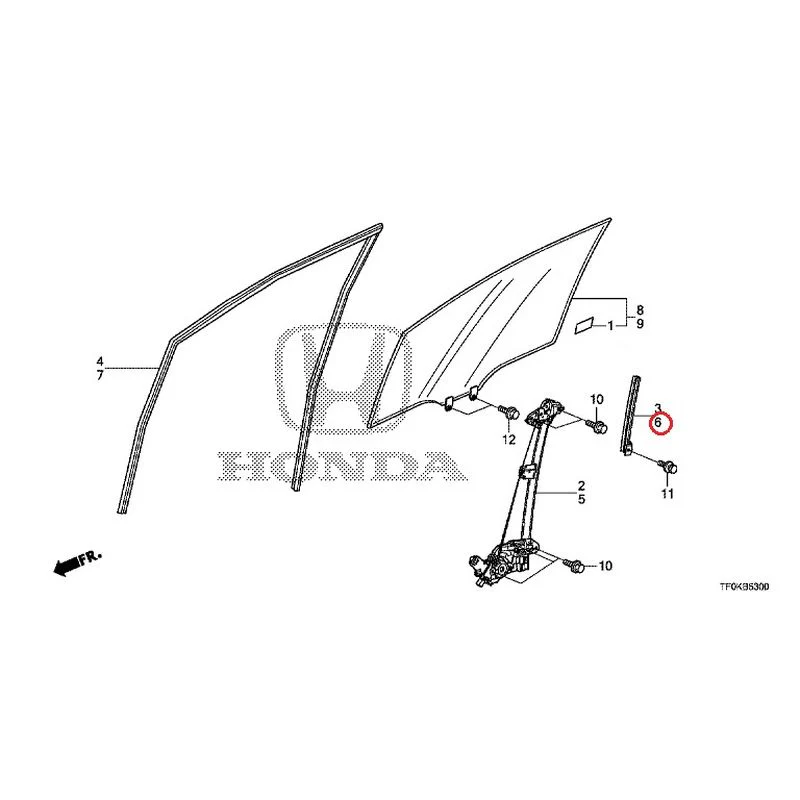 [NEW] JDM HONDA FIT GE8 2012 Front Door Glass/Regulator GENUINE OEM - Image 7