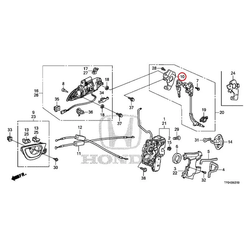 [NEW] JDM HONDA FIT GE8 2012 Front Door Locks/Outer Handles GENUINE OEM - Image 11