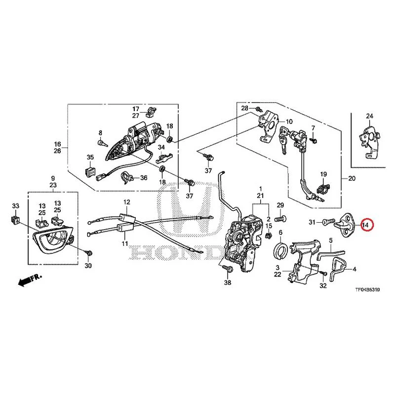 [NEW] JDM HONDA FIT GE8 2012 Front Door Locks/Outer Handles GENUINE OEM - Image 15