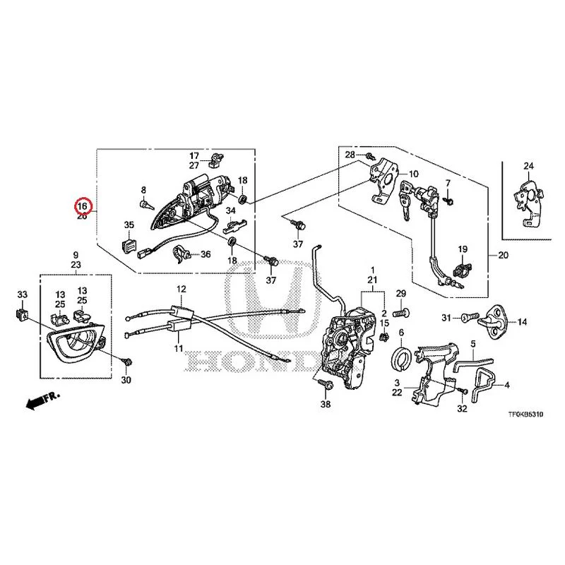 [NEW] JDM HONDA FIT GE8 2012 Front Door Locks/Outer Handles GENUINE OEM - Image 20