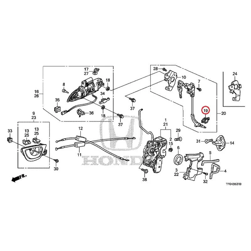 [NEW] JDM HONDA FIT GE8 2012 Front Door Locks/Outer Handles GENUINE OEM - Image 31