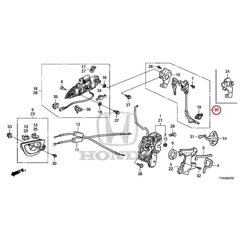 [NEW] JDM HONDA FIT GE8 2012 Front Door Locks/Outer Handles GENUINE OEM - Image 32