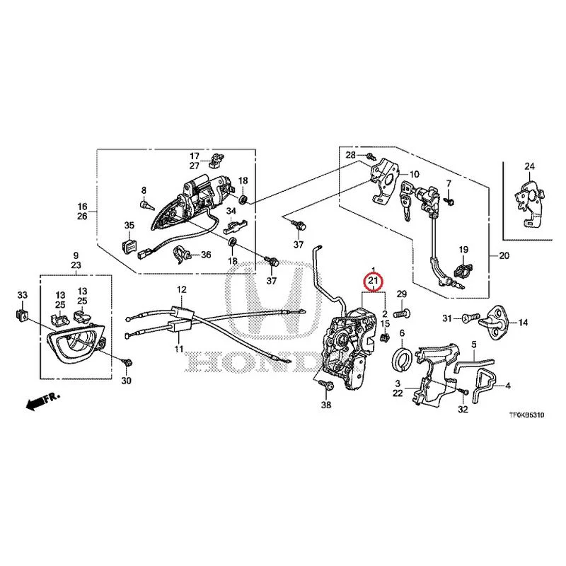 [NEW] JDM HONDA FIT GE8 2012 Front Door Locks/Outer Handles GENUINE OEM - Image 33