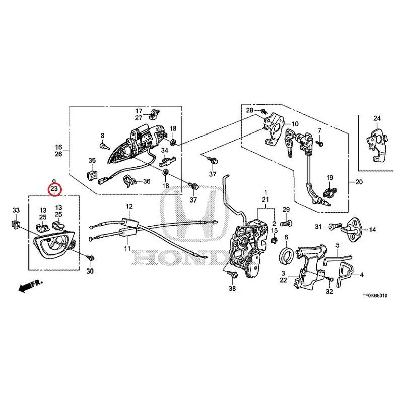 [NEW] JDM HONDA FIT GE8 2012 Front Door Locks/Outer Handles GENUINE OEM - Image 35