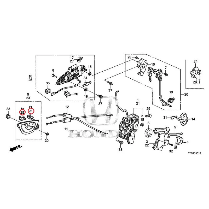 [NEW] JDM HONDA FIT GE8 2012 Front Door Locks/Outer Handles GENUINE OEM - Image 37