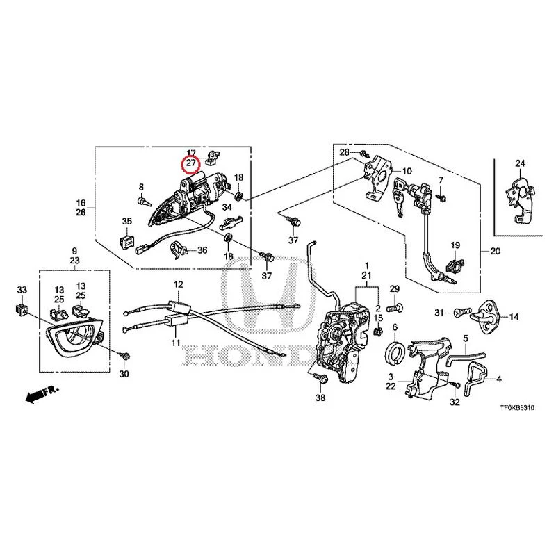 [NEW] JDM HONDA FIT GE8 2012 Front Door Locks/Outer Handles GENUINE OEM - Image 50