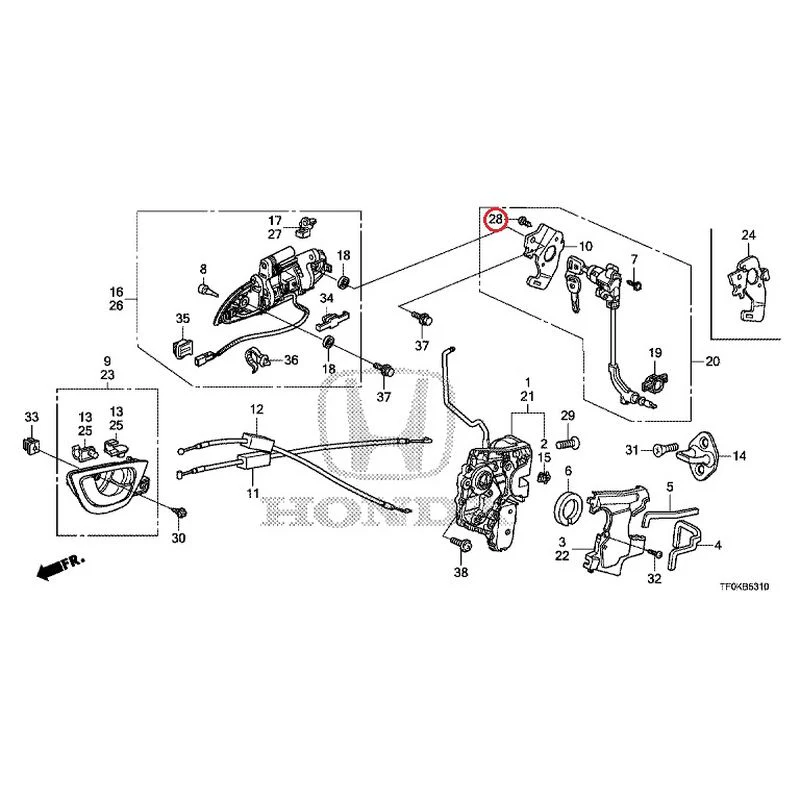 [NEW] JDM HONDA FIT GE8 2012 Front Door Locks/Outer Handles GENUINE OEM - Image 51
