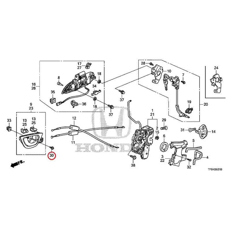 [NEW] JDM HONDA FIT GE8 2012 Front Door Locks/Outer Handles GENUINE OEM - Image 53