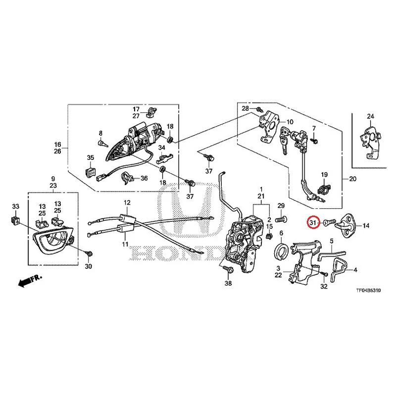 [NEW] JDM HONDA FIT GE8 2012 Front Door Locks/Outer Handles GENUINE OEM - Image 54