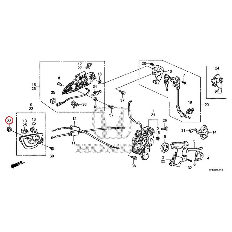 [NEW] JDM HONDA FIT GE8 2012 Front Door Locks/Outer Handles GENUINE OEM - Image 56