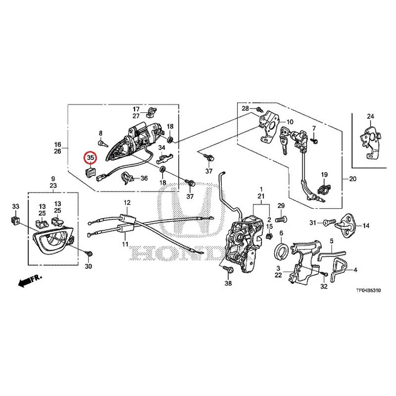 [NEW] JDM HONDA FIT GE8 2012 Front Door Locks/Outer Handles GENUINE OEM - Image 58