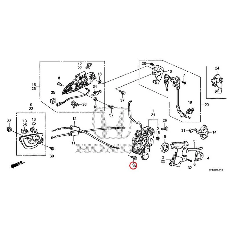 [NEW] JDM HONDA FIT GE8 2012 Front Door Locks/Outer Handles GENUINE OEM - Image 61