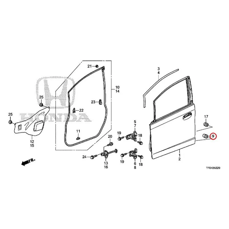 [NEW] JDM HONDA FIT GE8 2012 Front Door Panel GENUINE OEM - Image 10