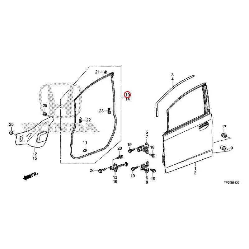 [NEW] JDM HONDA FIT GE8 2012 Front Door Panel GENUINE OEM - Image 11