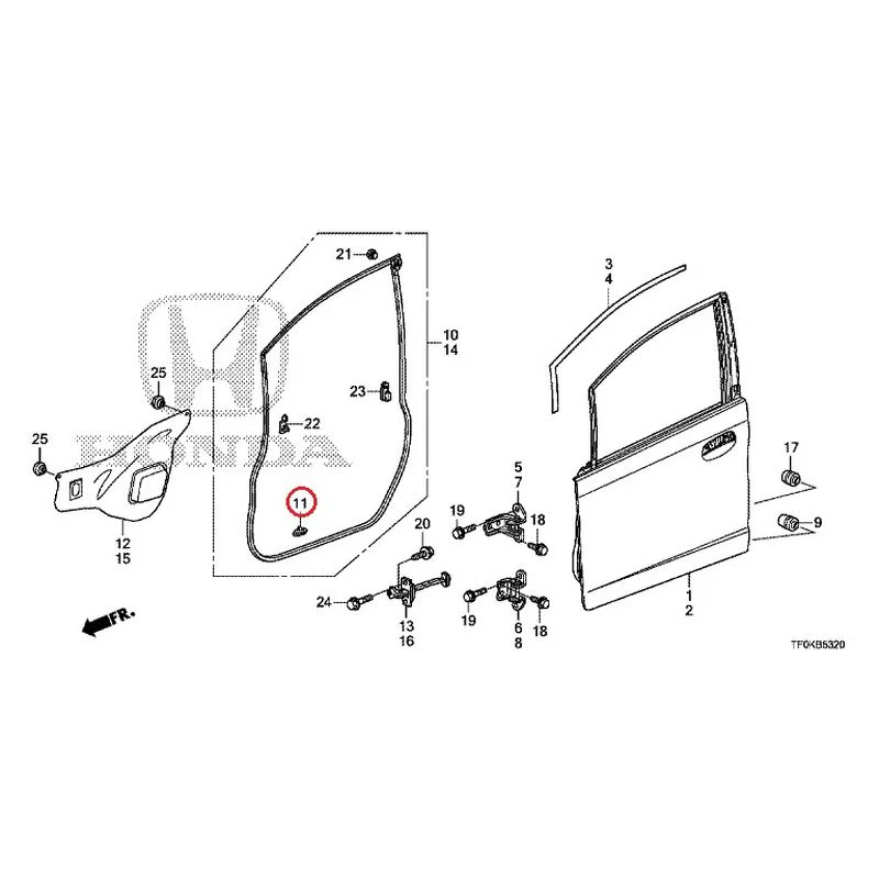 [NEW] JDM HONDA FIT GE8 2012 Front Door Panel GENUINE OEM - Image 12