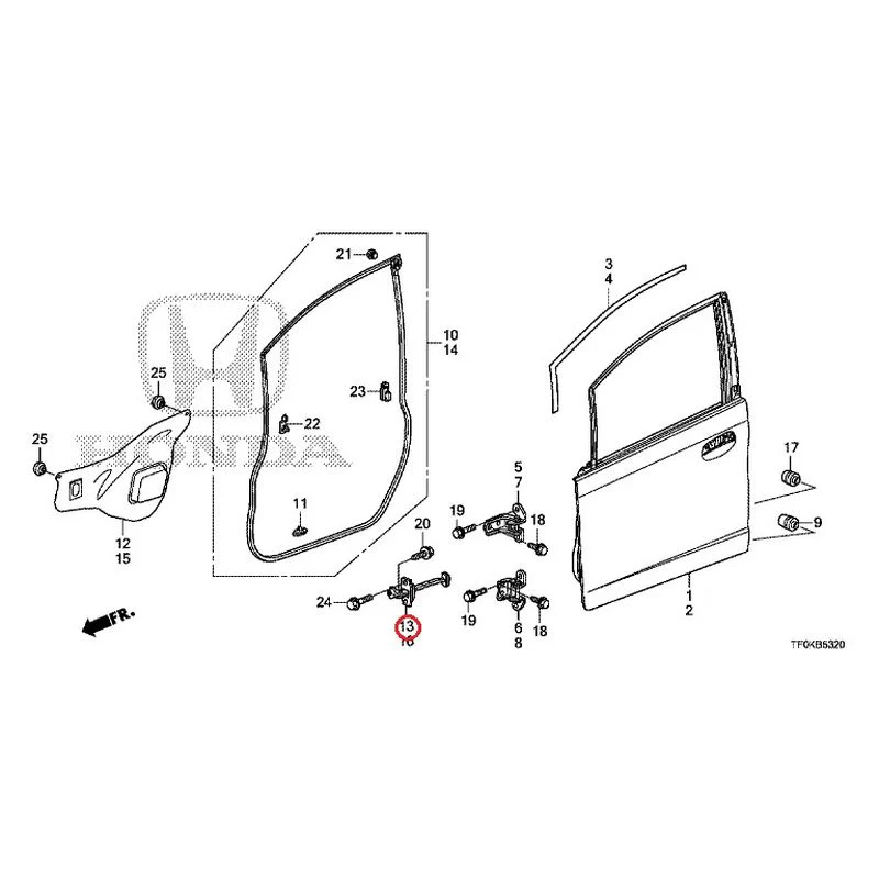 [NEW] JDM HONDA FIT GE8 2012 Front Door Panel GENUINE OEM - Image 14