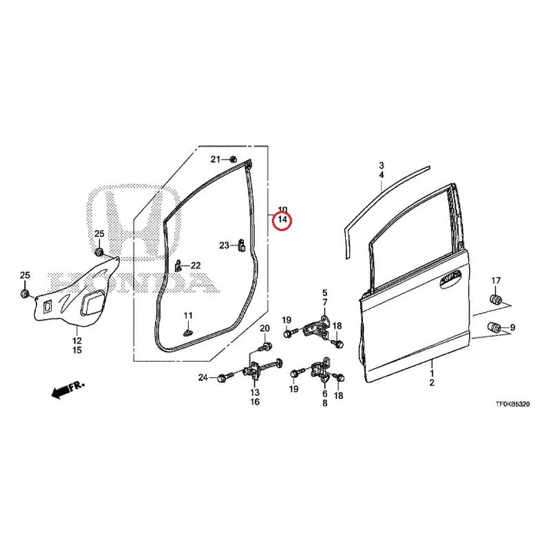 [NEW] JDM HONDA FIT GE8 2012 Front Door Panel GENUINE OEM - Image 15