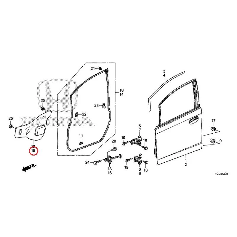 [NEW] JDM HONDA FIT GE8 2012 Front Door Panel GENUINE OEM - Image 16