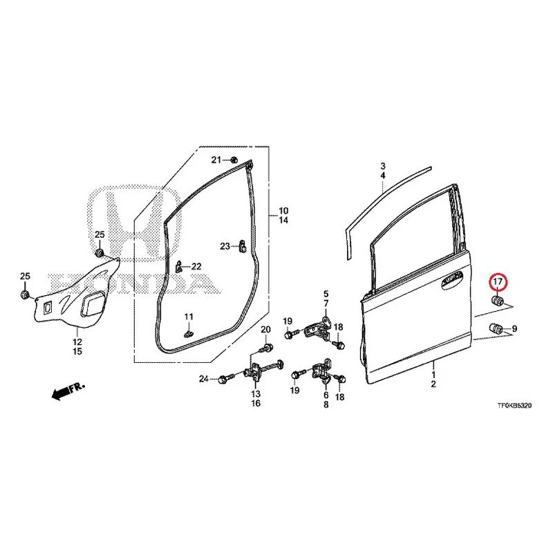 [NEW] JDM HONDA FIT GE8 2012 Front Door Panel GENUINE OEM - Image 18