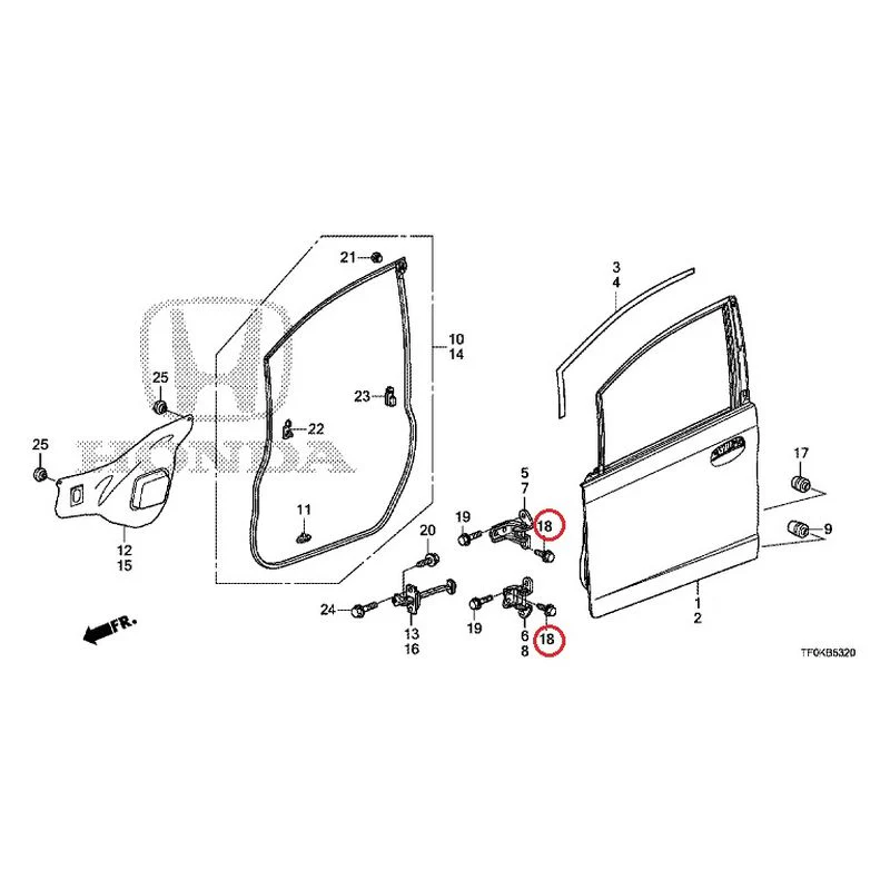 [NEW] JDM HONDA FIT GE8 2012 Front Door Panel GENUINE OEM - Image 19