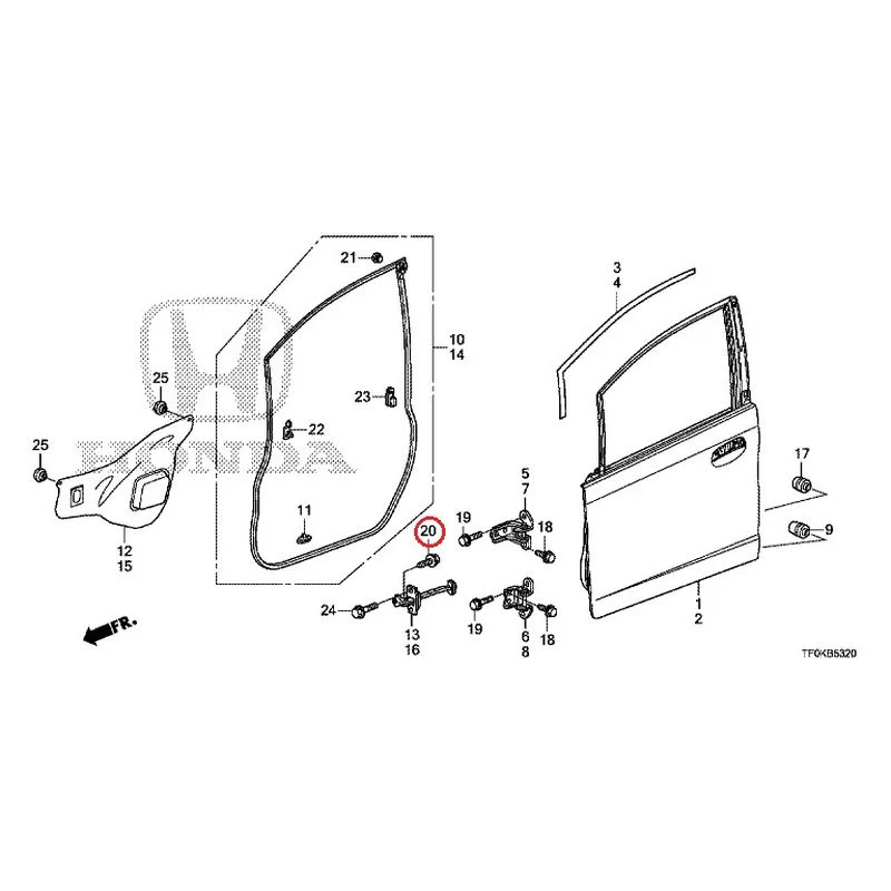 [NEW] JDM HONDA FIT GE8 2012 Front Door Panel GENUINE OEM - Image 22