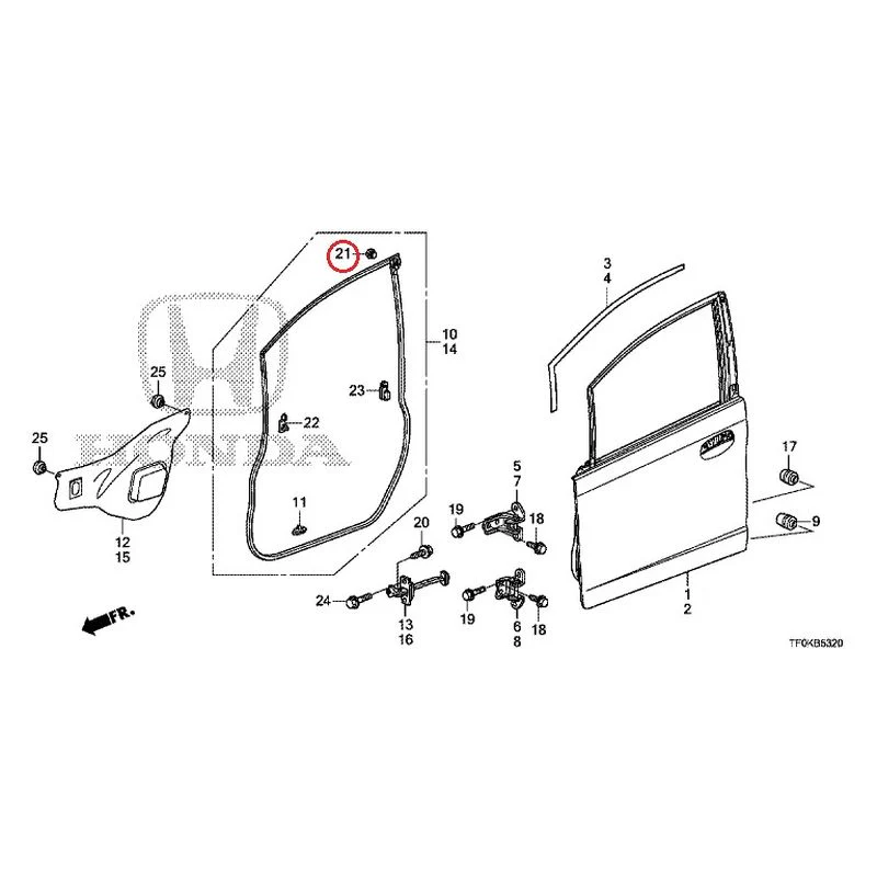 [NEW] JDM HONDA FIT GE8 2012 Front Door Panel GENUINE OEM - Image 23