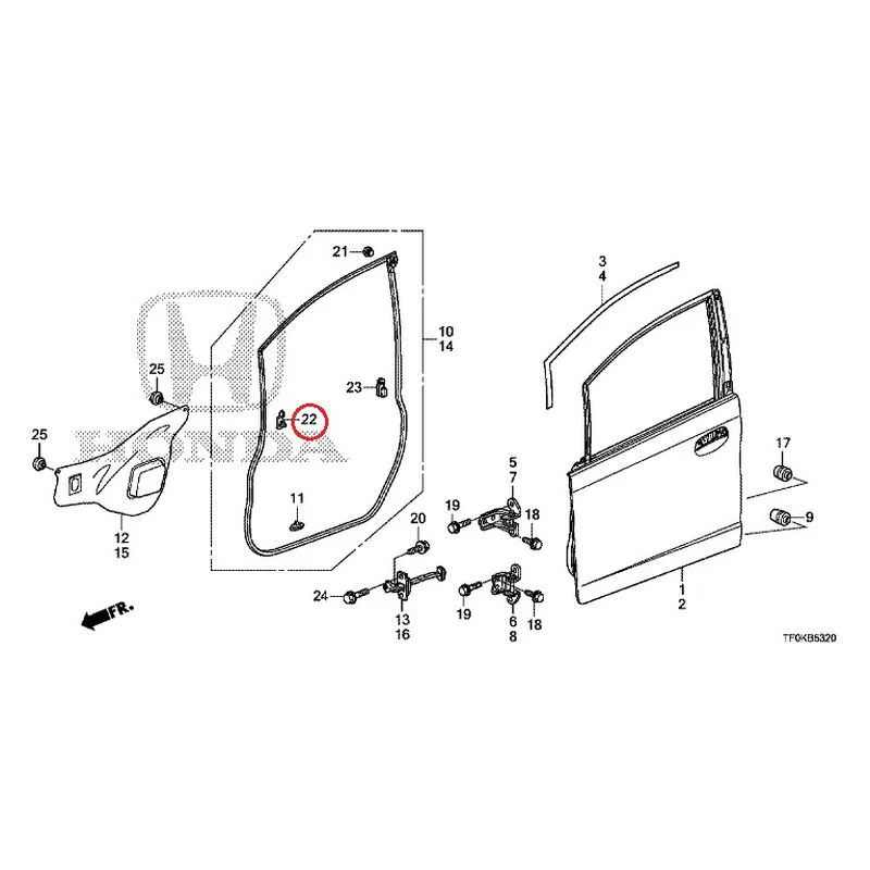 [NEW] JDM HONDA FIT GE8 2012 Front Door Panel GENUINE OEM - Image 24