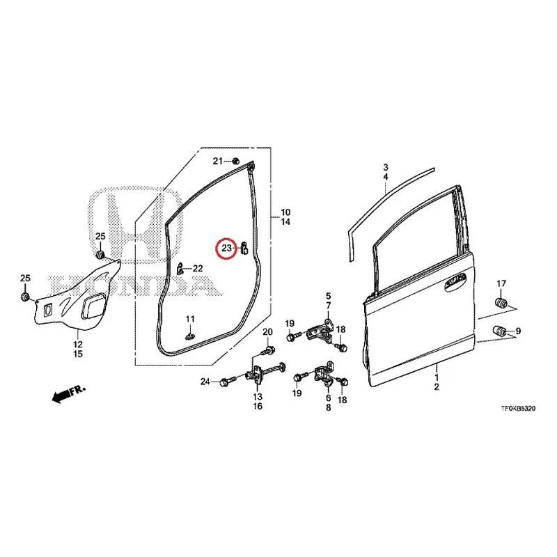 [NEW] JDM HONDA FIT GE8 2012 Front Door Panel GENUINE OEM - Image 25