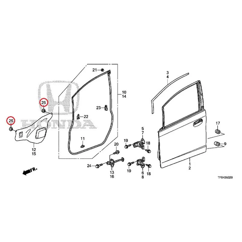 [NEW] JDM HONDA FIT GE8 2012 Front Door Panel GENUINE OEM - Image 27
