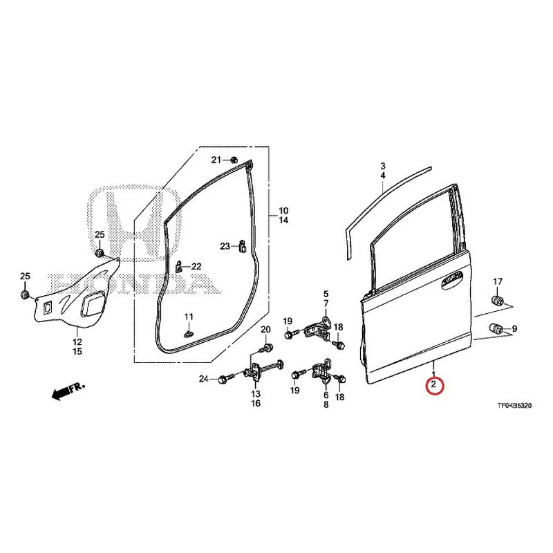 [NEW] JDM HONDA FIT GE8 2012 Front Door Panel GENUINE OEM - Image 3
