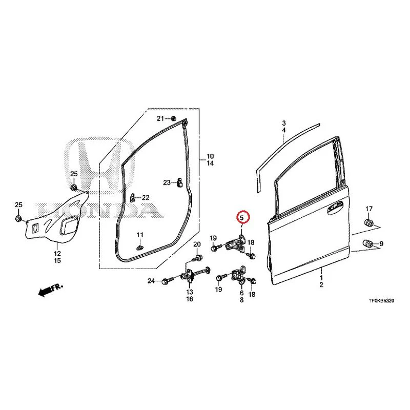 [NEW] JDM HONDA FIT GE8 2012 Front Door Panel GENUINE OEM - Image 6