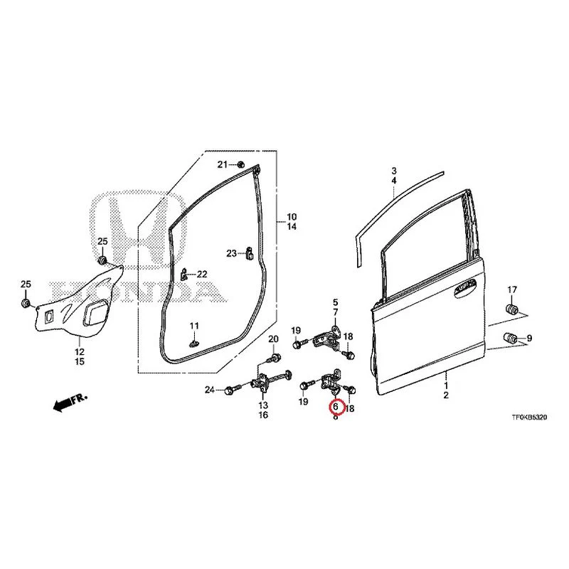 [NEW] JDM HONDA FIT GE8 2012 Front Door Panel GENUINE OEM - Image 7