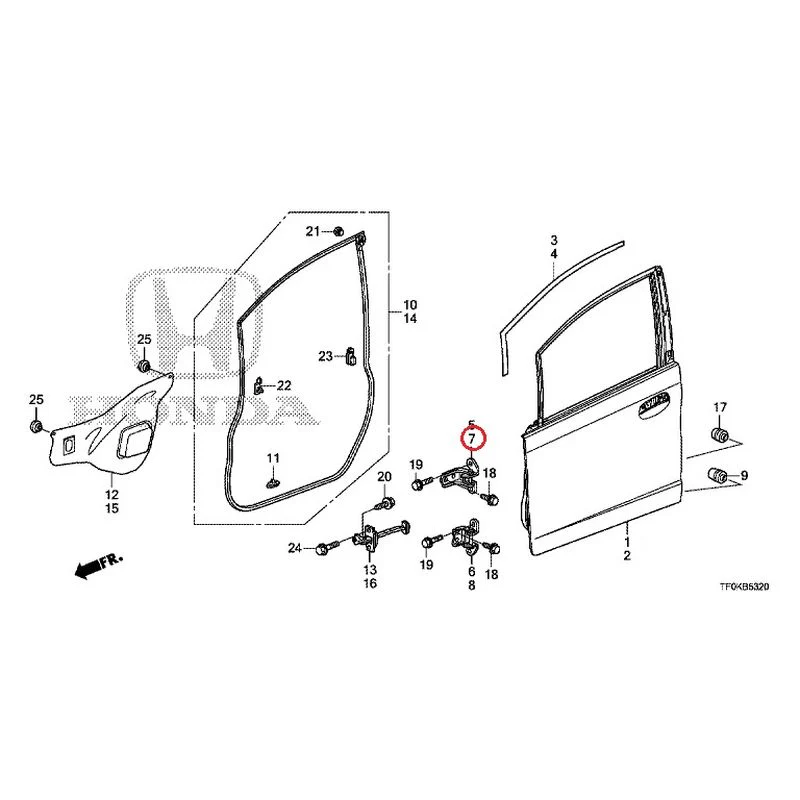 [NEW] JDM HONDA FIT GE8 2012 Front Door Panel GENUINE OEM - Image 8