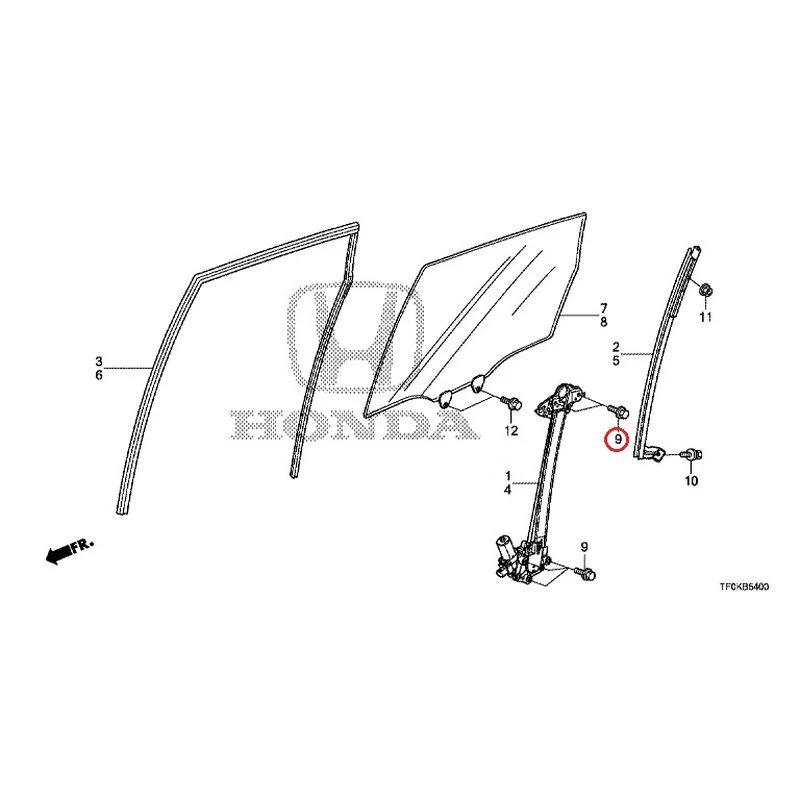 [NEW] JDM HONDA FIT GE8 2012 Rear Door Glass/Regulator GENUINE OEM - Image 10