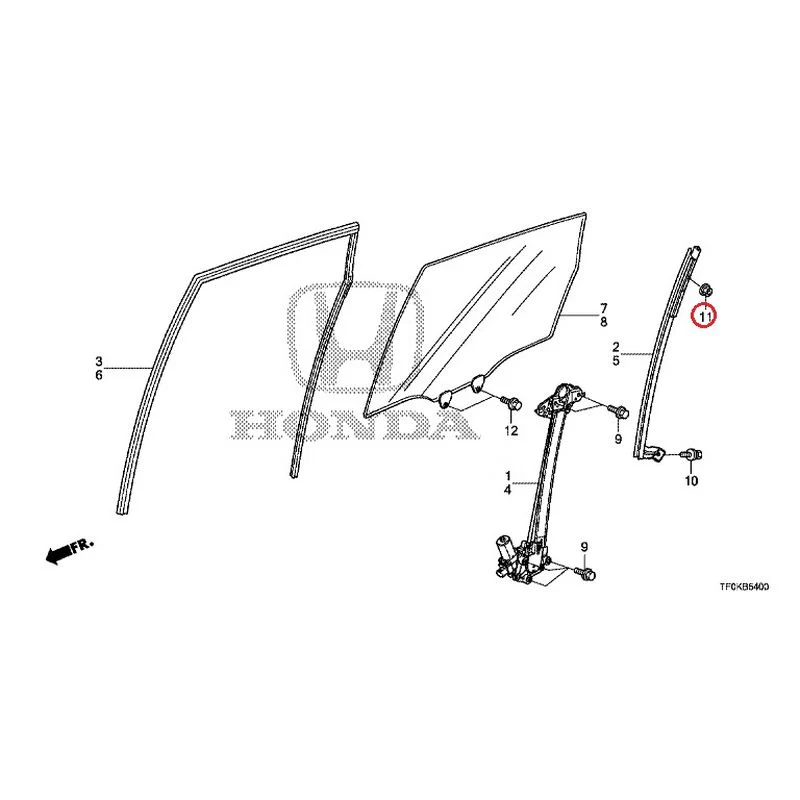 [NEW] JDM HONDA FIT GE8 2012 Rear Door Glass/Regulator GENUINE OEM - Image 12