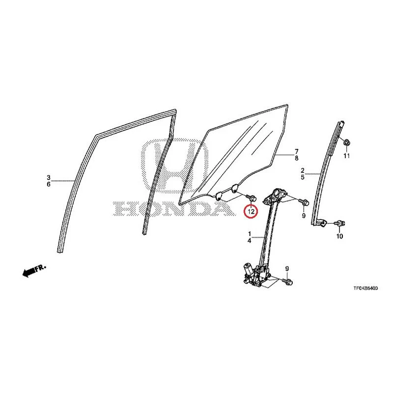 [NEW] JDM HONDA FIT GE8 2012 Rear Door Glass/Regulator GENUINE OEM - Image 13