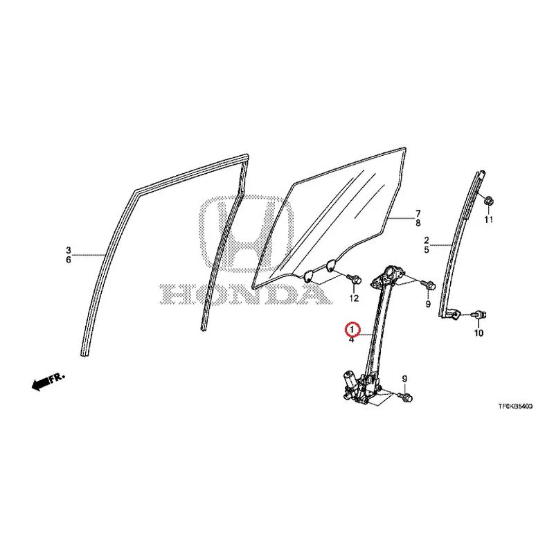 [NEW] JDM HONDA FIT GE8 2012 Rear Door Glass/Regulator GENUINE OEM - Image 2