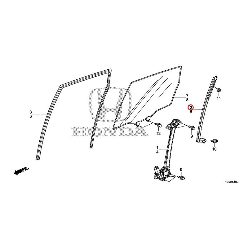 [NEW] JDM HONDA FIT GE8 2012 Rear Door Glass/Regulator GENUINE OEM - Image 3