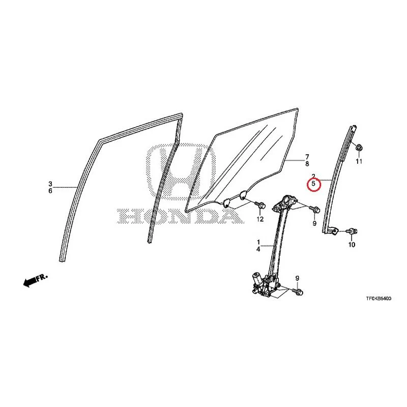 [NEW] JDM HONDA FIT GE8 2012 Rear Door Glass/Regulator GENUINE OEM - Image 6
