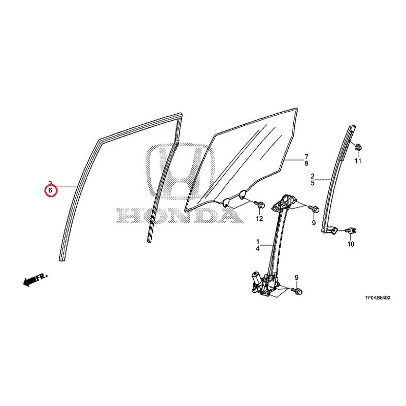 [NEW] JDM HONDA FIT GE8 2012 Rear Door Glass/Regulator GENUINE OEM - Image 7