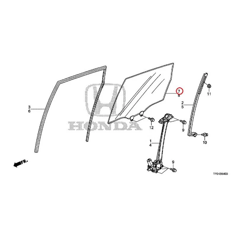 [NEW] JDM HONDA FIT GE8 2012 Rear Door Glass/Regulator GENUINE OEM - Image 8