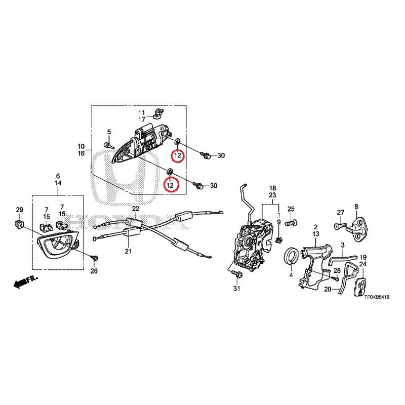 [NEW] JDM HONDA FIT GE8 2012 Rear Door Locks/Outer Handles GENUINE OEM - Image 18