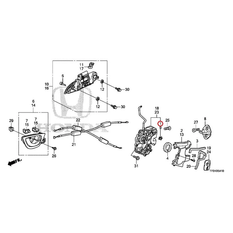 [NEW] JDM HONDA FIT GE8 2012 Rear Door Locks/Outer Handles GENUINE OEM - Image 2