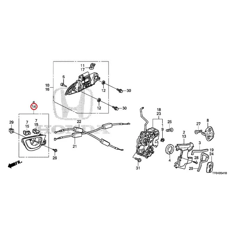 [NEW] JDM HONDA FIT GE8 2012 Rear Door Locks/Outer Handles GENUINE OEM - Image 20