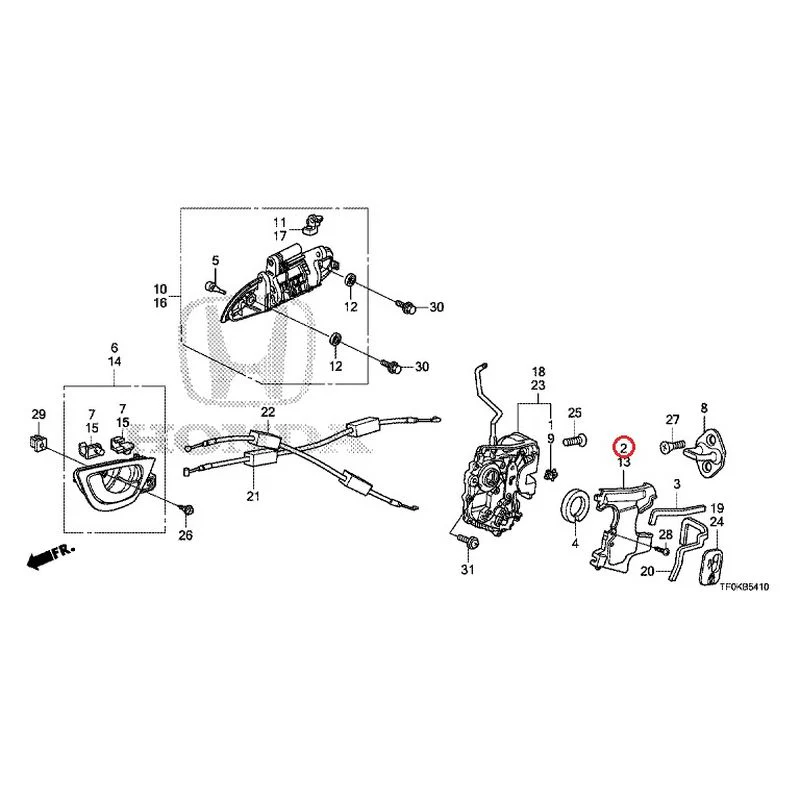 [NEW] JDM HONDA FIT GE8 2012 Rear Door Locks/Outer Handles GENUINE OEM - Image 3
