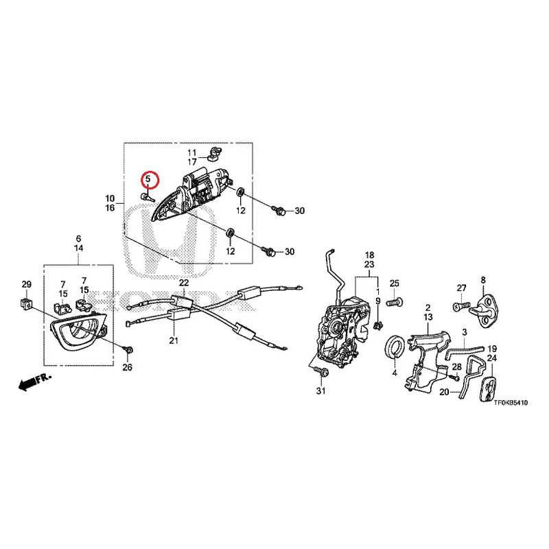 [NEW] JDM HONDA FIT GE8 2012 Rear Door Locks/Outer Handles GENUINE OEM - Image 6