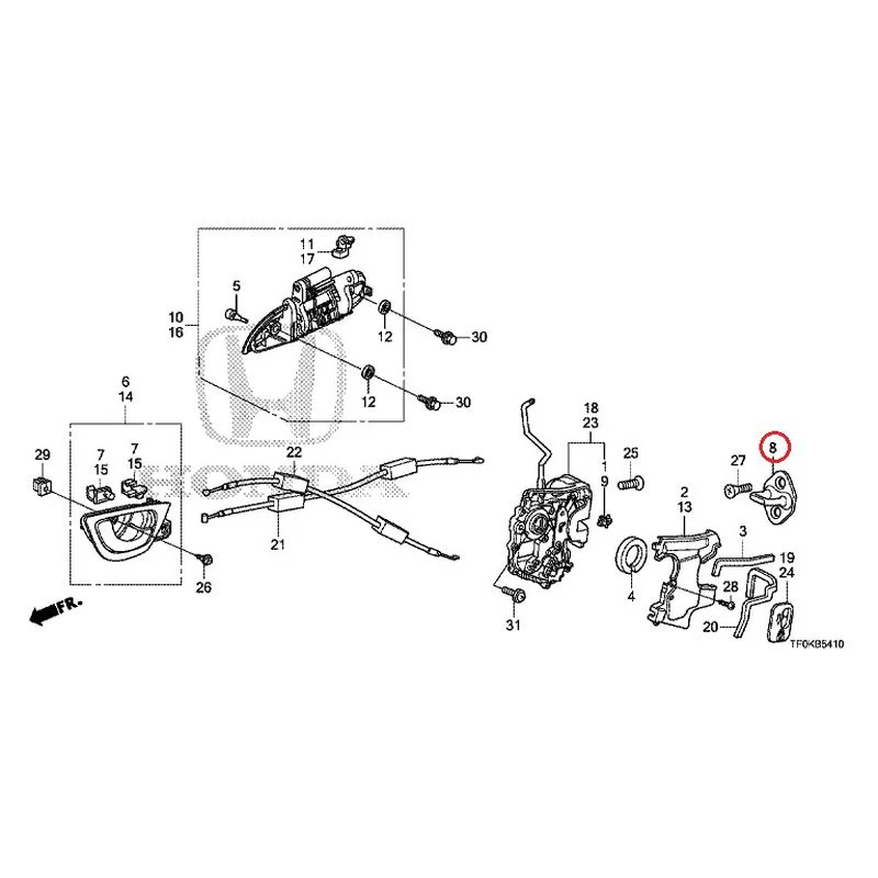 [NEW] JDM HONDA FIT GE8 2012 Rear Door Locks/Outer Handles GENUINE OEM - Image 9