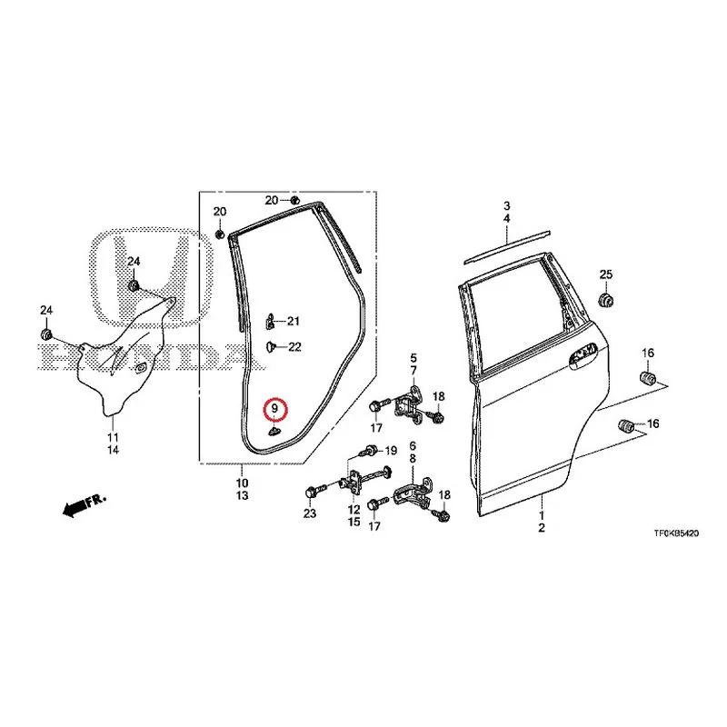 [NEW] JDM HONDA FIT GE8 2012 Rear Door Panel GENUINE OEM - Image 10